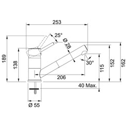 Bateria Franke FG 7486 S chrom/srebrny